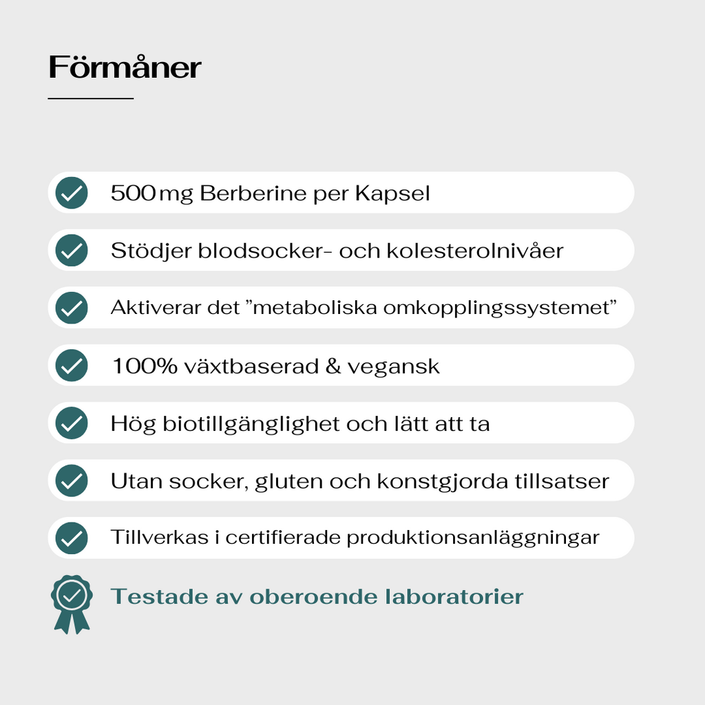 berberine förmåner