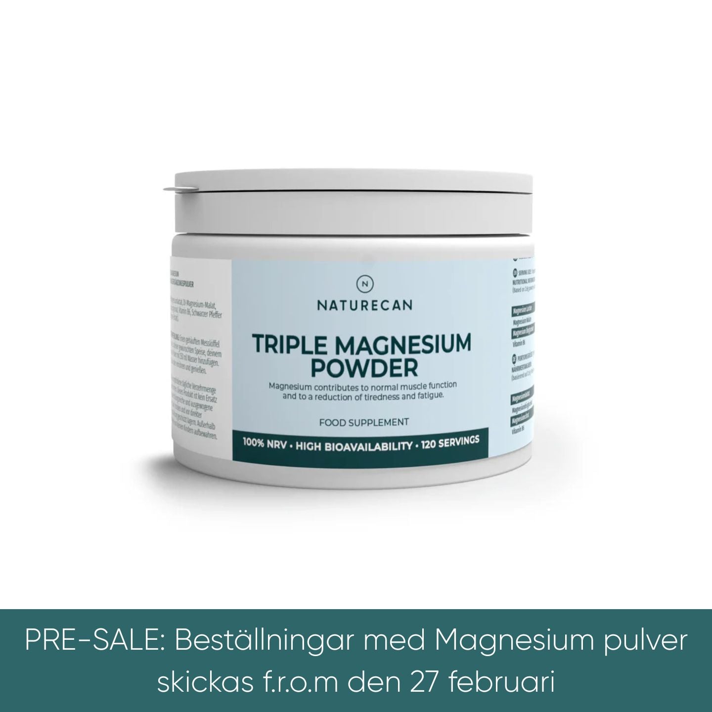 Trippel magnesium pulver