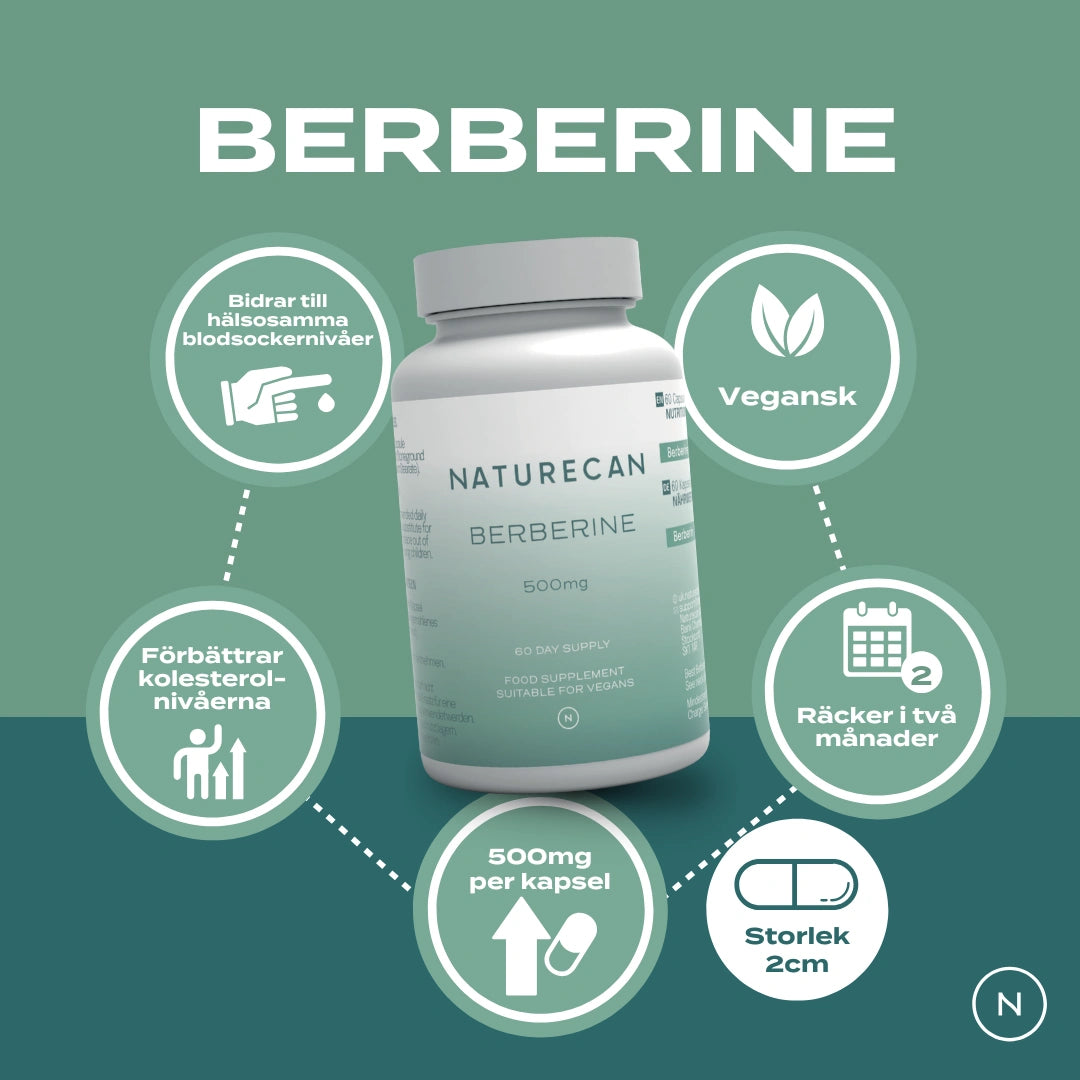 Berberine kapslar förmåner