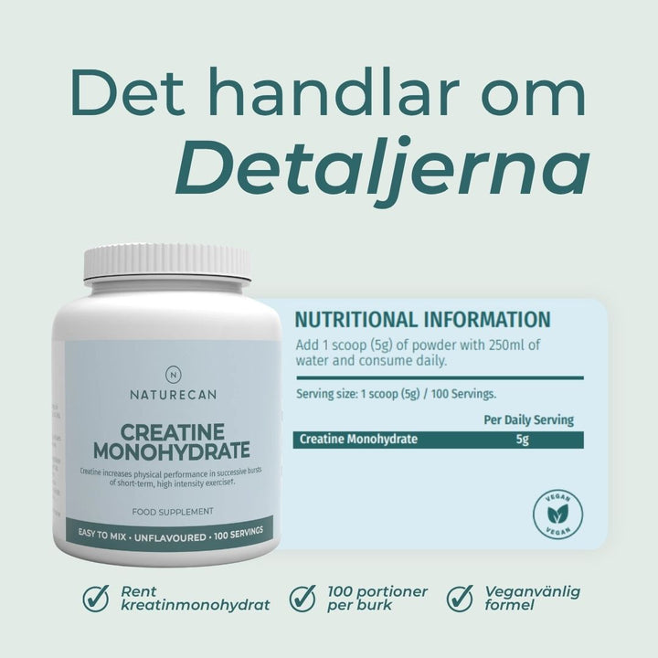 Kreatin monohydrat näringsinformation