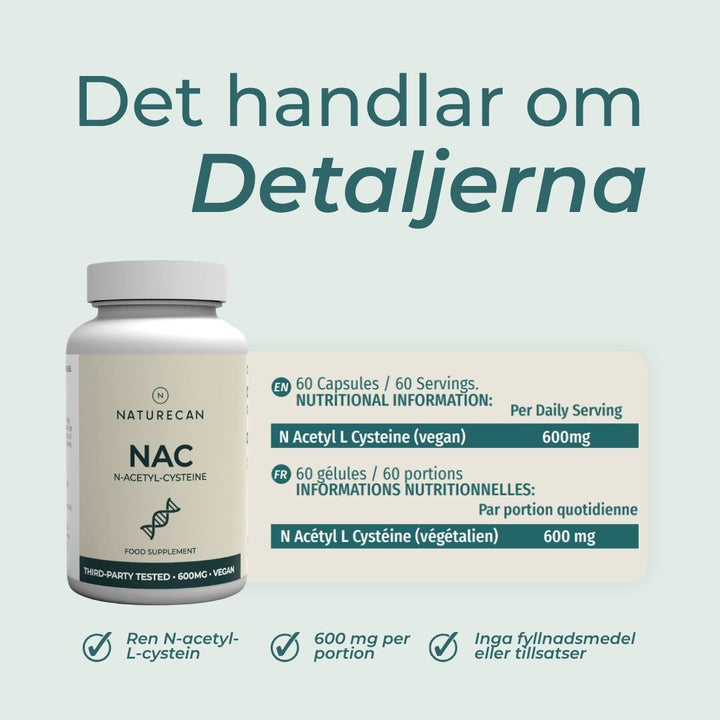 NAC kapslar näringsinformation