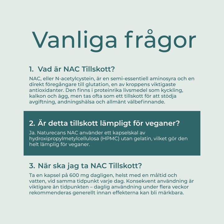 NAC - 600mg, 60st kapslar