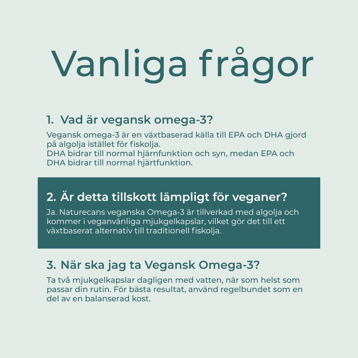 Vegansk omega-3 FAQs