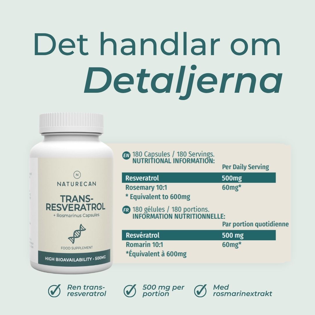 Resveratrol kapslar näringsinformation