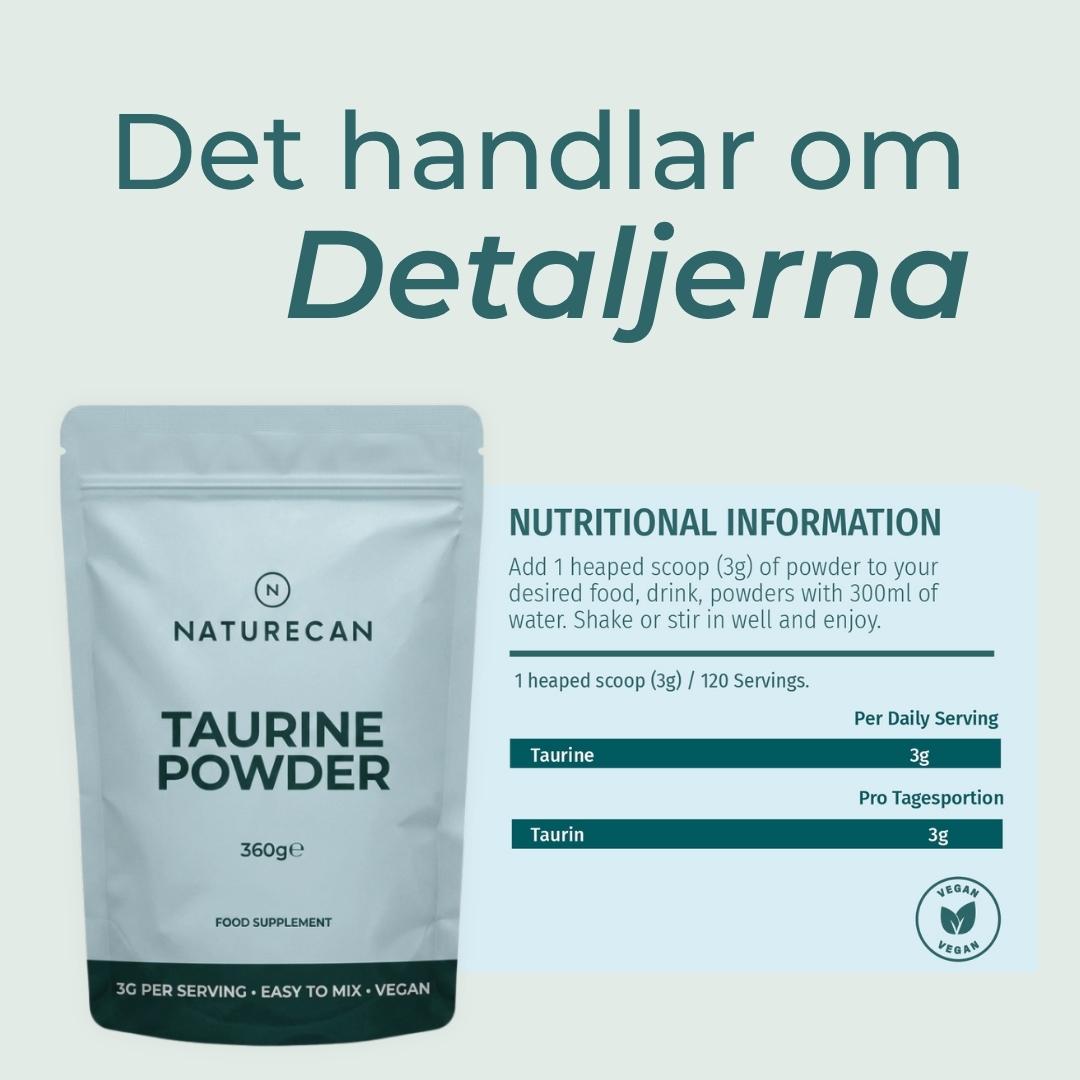 Taurin näringsinformation