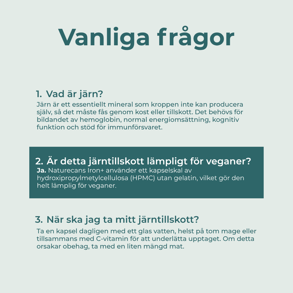 Järntabletter och järnbrist