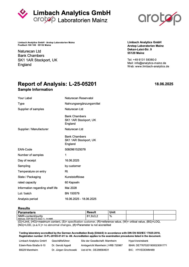 resveratrol labb rapport